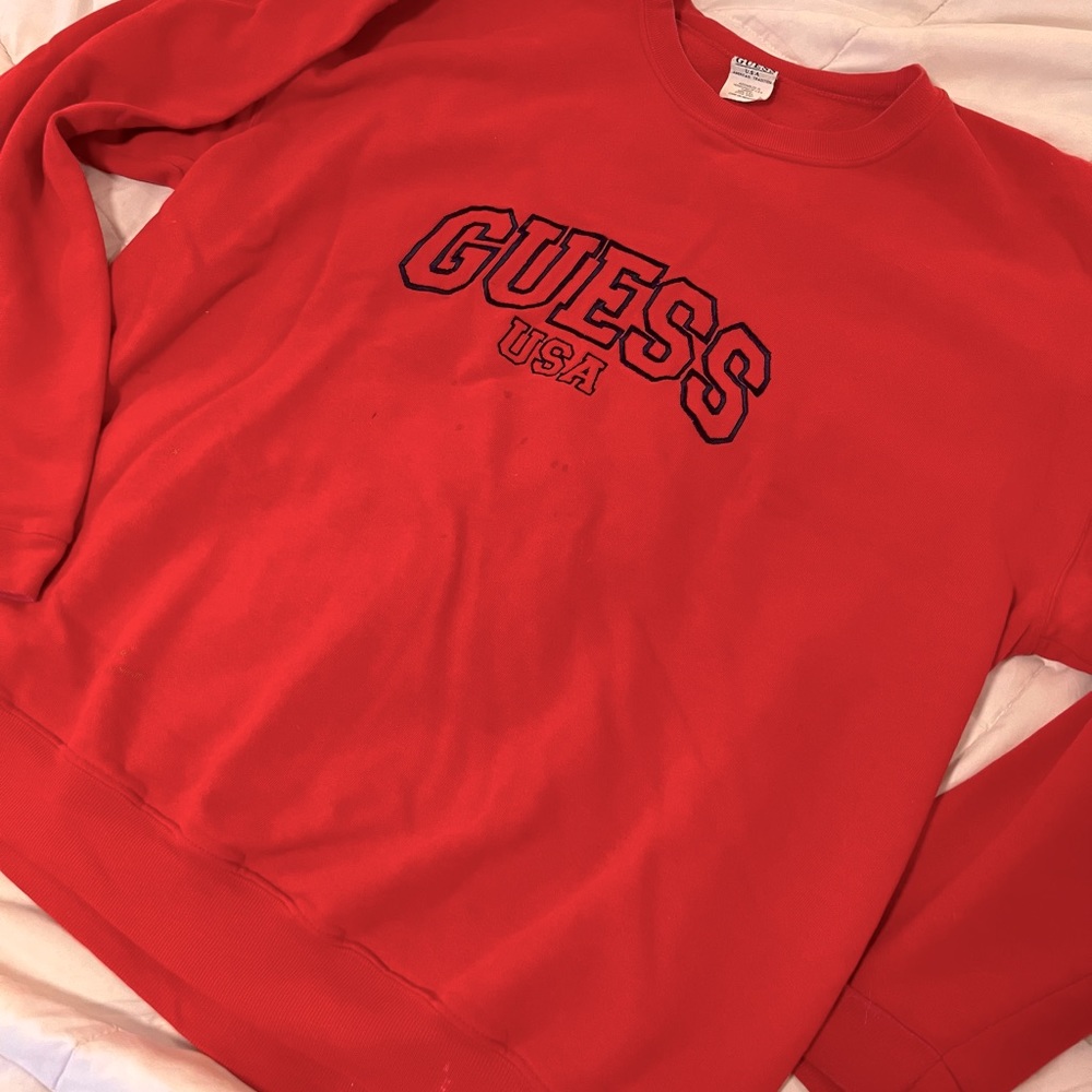 Vintage GUESS USA Oversize Embroidered Logo Sweatshirt
